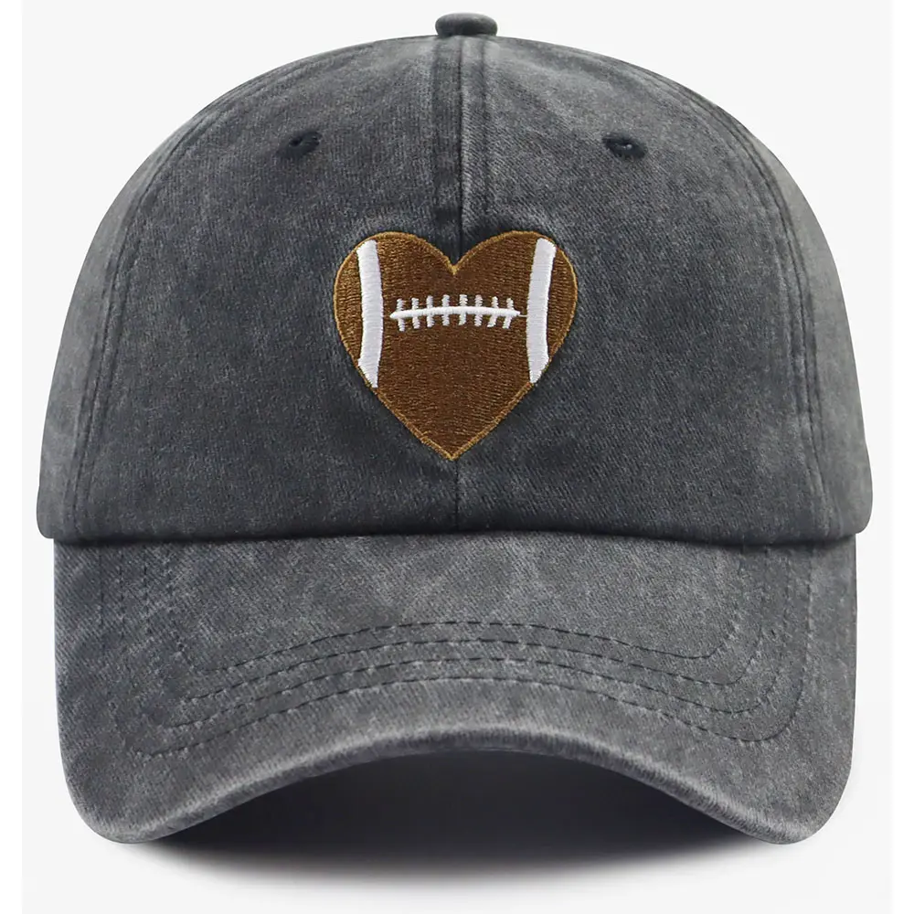 Football Gifts for Women Men, Football Heart Baseball Cap, Football Accessories Hat, Christmas Birthday Gifts for Football Favors Dad Mom Papa Mama