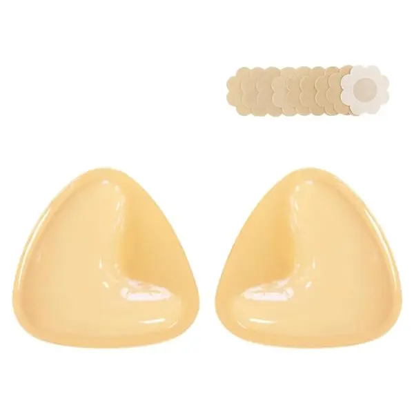 End of Season Deal Women's Double-Sided Adhesive Silicone Bra Pads Inserts - Ultra Instant Volume Push-Up Strapless Sticky Bra for Swimsuit, Bikini, Dresses, Events, Trips