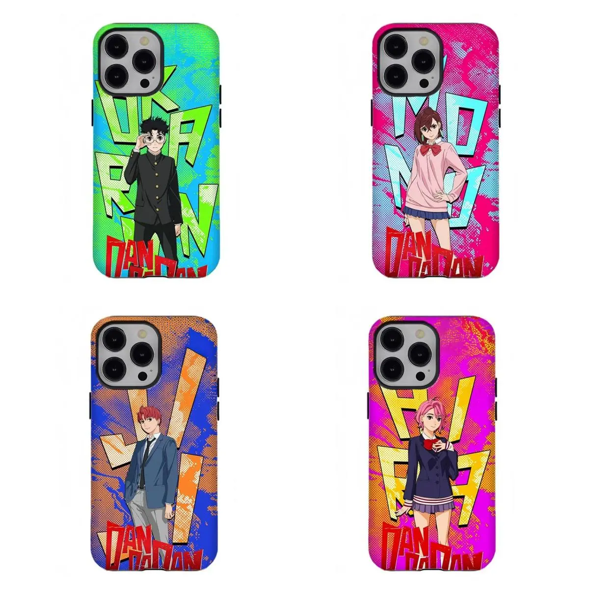 Vibrant Graffiti Dandadan Character Phone Case Trendy Anime Phone Case Compatible for iPhone 17 Promax 16 15 14 13 12 11 and for Samsung S21-S25 Perfect Gift for Fans Her/Him