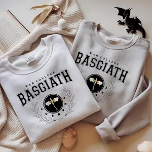 EMBROIDERED Basgiath War College Sweatshirt, Fourth Wing Dragon Rider Violet Sorrengail Xaden Riorson Fantasy Bookish Empyrean Series Shirt