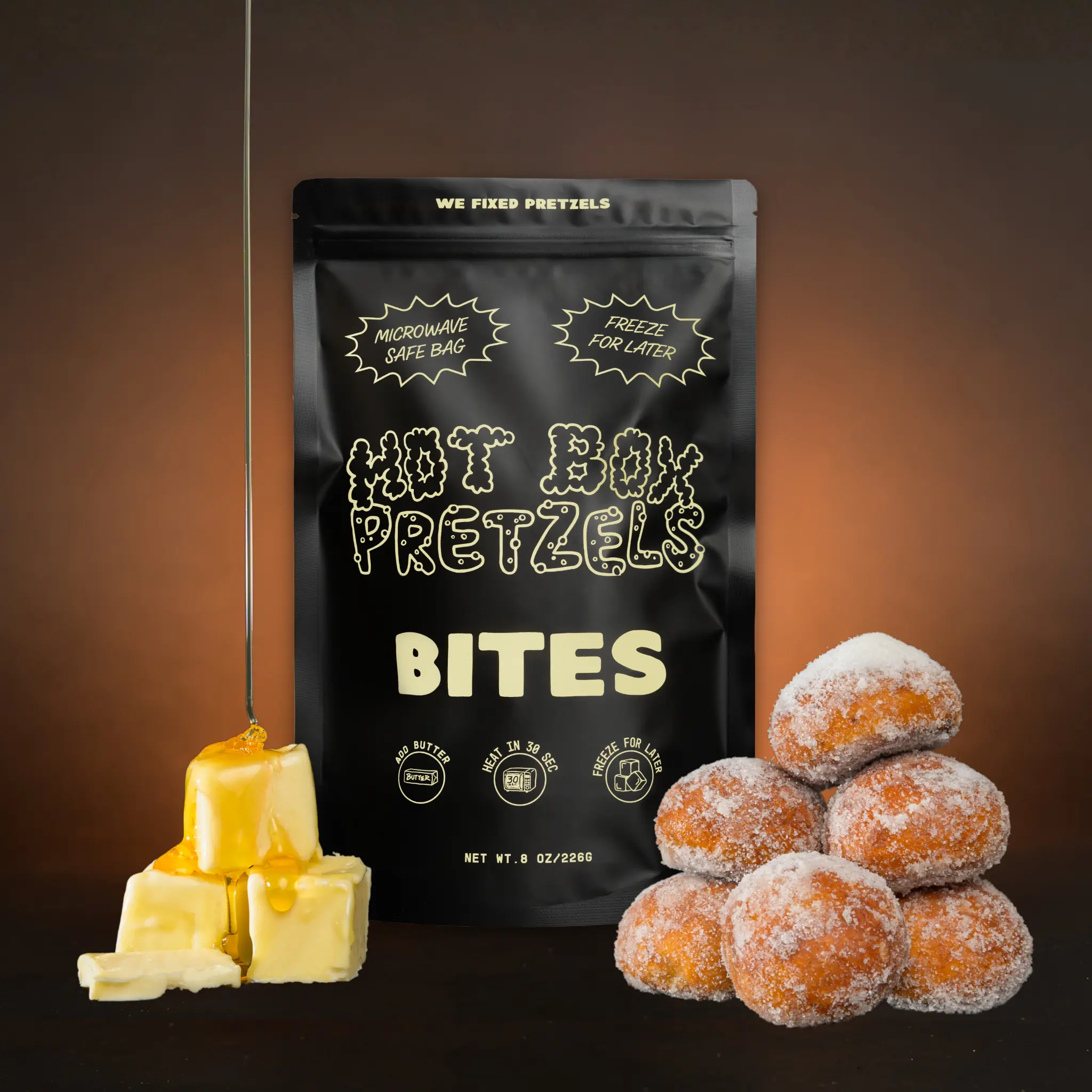 Honey Butter Soft pretzel Bites Bag (14 bites per bag)