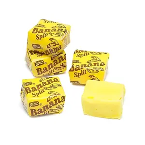 Banana Split Candy Chews – Classic Taffy, Chewy Candy – 2.59 lb Box (Approx. 140 Individually Wrapped Pieces)