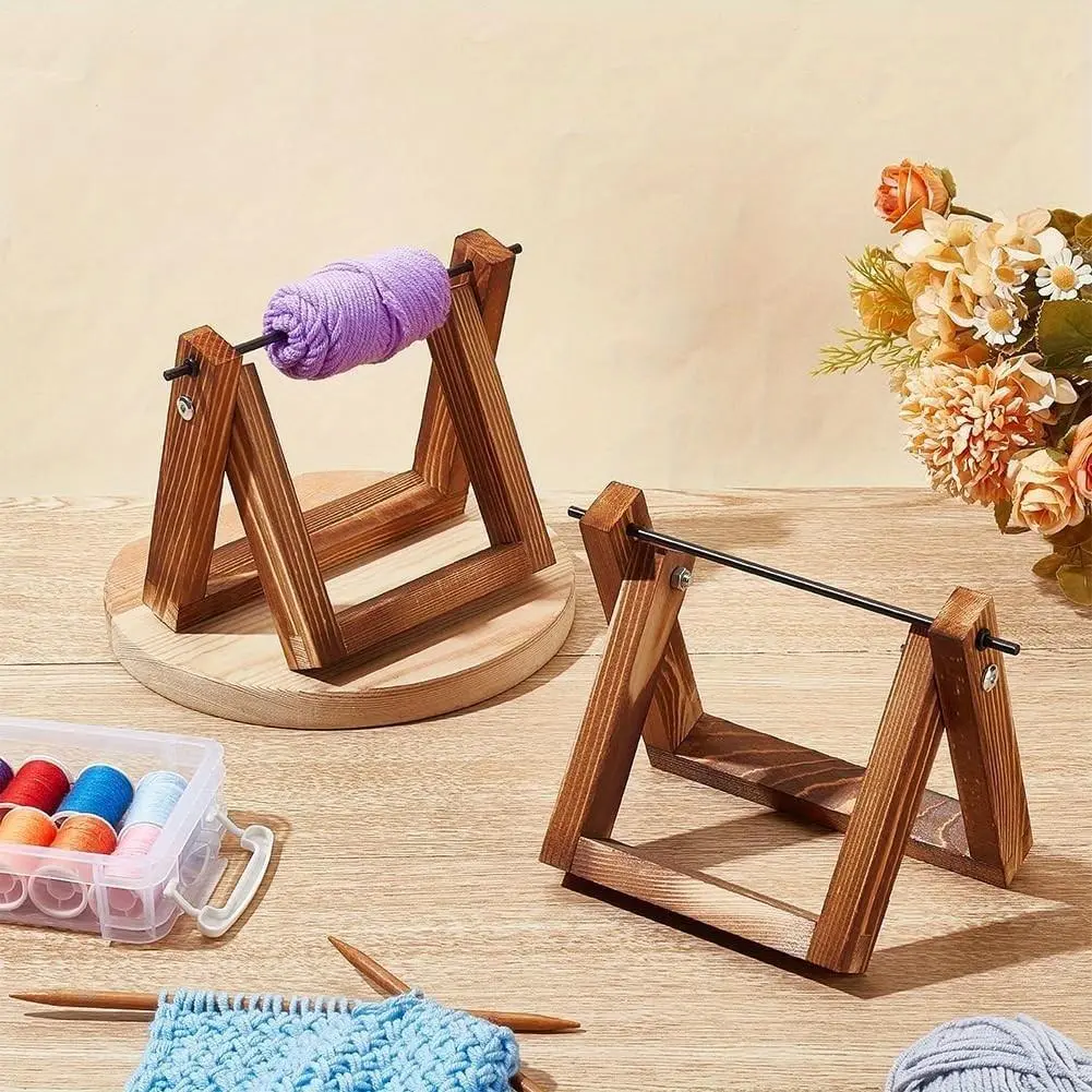 Wooden Yarn Ball Holder, 1 Count Wooden Yarn Ball Storage Rack, Yarn Ball Organizer, Yarn Winder, Sewing Supplies for Home Use, Knitting Accessories, Perfect Gift for Crocheters