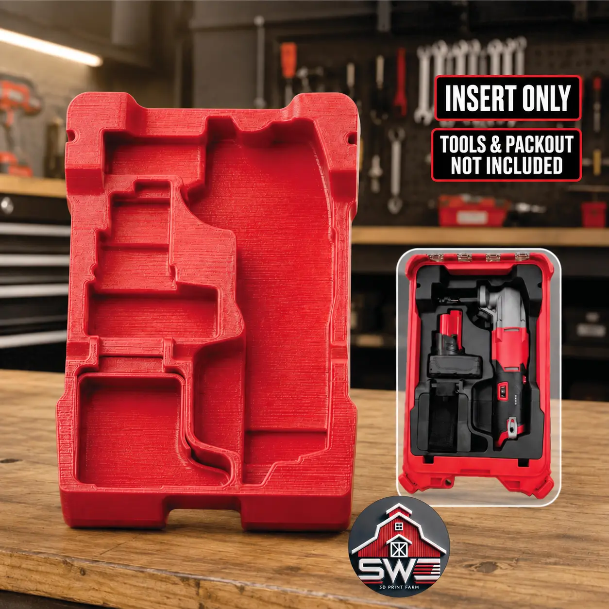 M12 FUEL 16-Gauge Nibbler 2476-20 Organizer Insert for Milwaukee Packout 48-22-8435 — INSERT ONLY