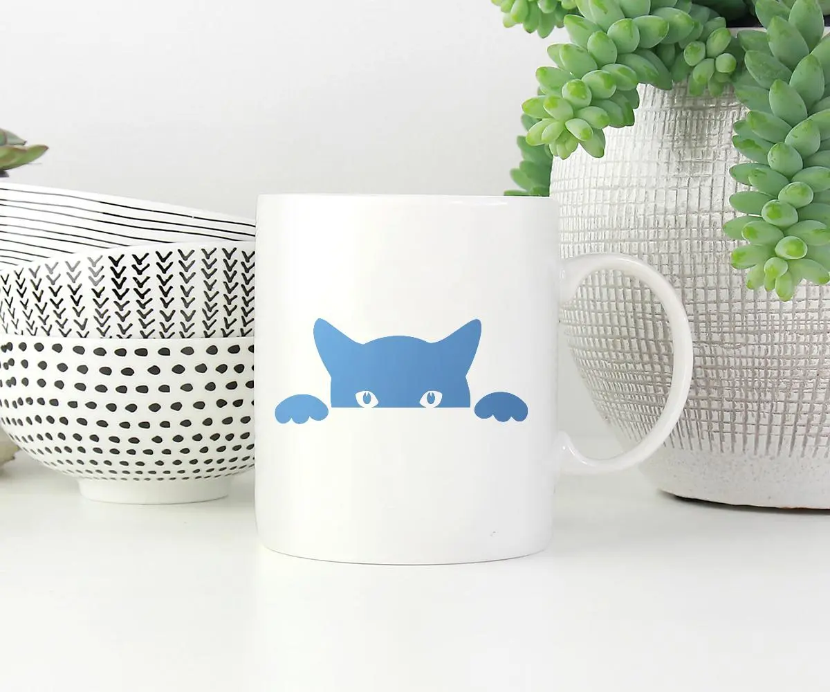 Peeking Cat Stencil - Art and Wall Stencil