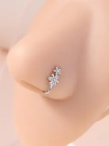 Flower Design Nose Ring, Fashionable Nose Ring for Women & Girls, Body Jewelry for Party, Daily Clothing Decor, Trendy All-match & Exquisite Jewelry for Birthday Gift, Non Tarnish Jewelry