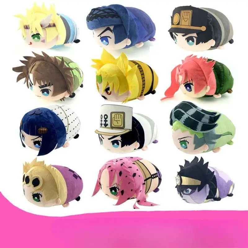 20cm JoJos Bizarre Adventure Plush Pillow Cushion Higashikata Josuke Giorno Giovanna Cosplay Stuffed Doll Anime Fans Toy
