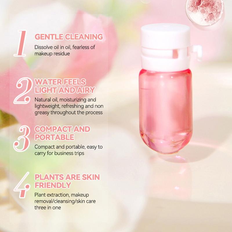 Gentle Makeup Remover Oil, Cleansing Oil Liquid, Hydrating & Purifying Face Cleanser, Travel-Friendly Liquid Formula, Ideal for Daily Use, Non-Flammable