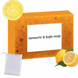 Turmeric & Kojic Acid Soap, Kojic Acid Soap, Soap Body Cleansing Body Wash Lemon Flawless Organic Facial Cleansing Comfort Cleanser