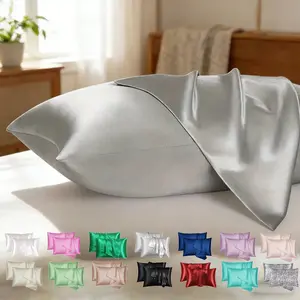 Soft Polyester Satin Pillowcases, no insert included Envelope Opening Set of 1 or 2, Smooth and Cozy, Multiple Colors and Sizes, All-Season Home Decor Essential