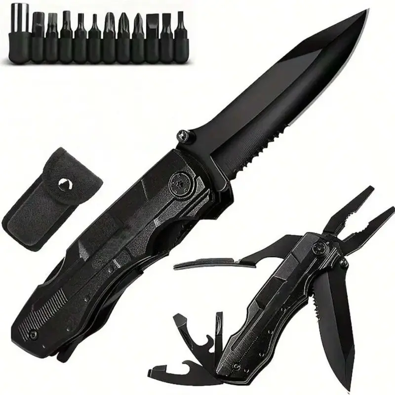 Multi-Functional Tool Pliers, Complete Toolkit, Screwdriver Multi-Head Combo, Portable Outdoor, Home Repair, Folding Knife Plier, Multitool, Versatile Tools