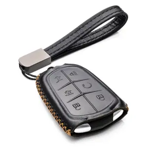 Vitodeco Genuine Leather Smart Key Fob Case - Compatible with Cadillac XT4, XT5, XT6 (2019-2025) - 6-Button