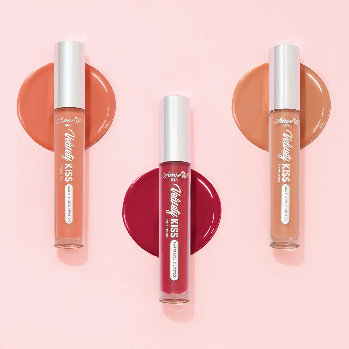 AMORUS - Golden Berry Velvety Kiss Matte Liquid Lipstick | Bundle