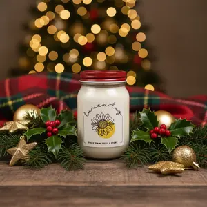 Lumen-Luz Christmas Spice Candle - Cozy Holiday Atmosphere with Cinnamon Sugar Mocha Thyme Nutmeg & Candied Ginger - Premium Fragrance Oil for Festive Gatherings
