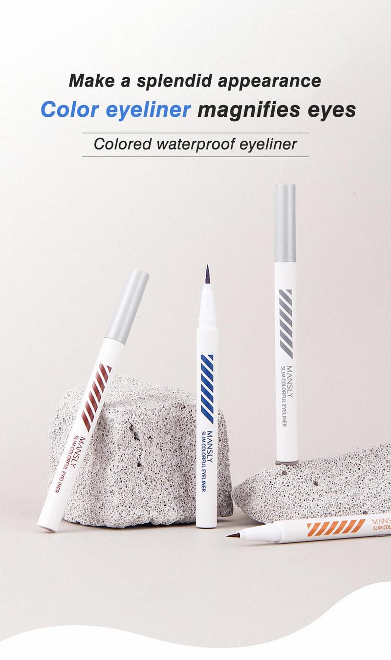 MANSLY Slim Colorful Liquid Eyeliner Pen Waterproof & Smudge-Proof Ultra-Fine Precision Tip for Defined Lines Long-Lasting All-Day Wear Eye Makeup Matte Eyeliner Set Buy 1 Take 1 al teyeliner MANSLY Slim Colorful Liquid Eyeliner Pen Waterproof & Smudge-Proof Ultra-Fine Precision Tip for Defined Lines Long-Lasting All-Day Wear Eye Makeup Matte Eyeliner Set Buy 1 Take 1 al teyeliner