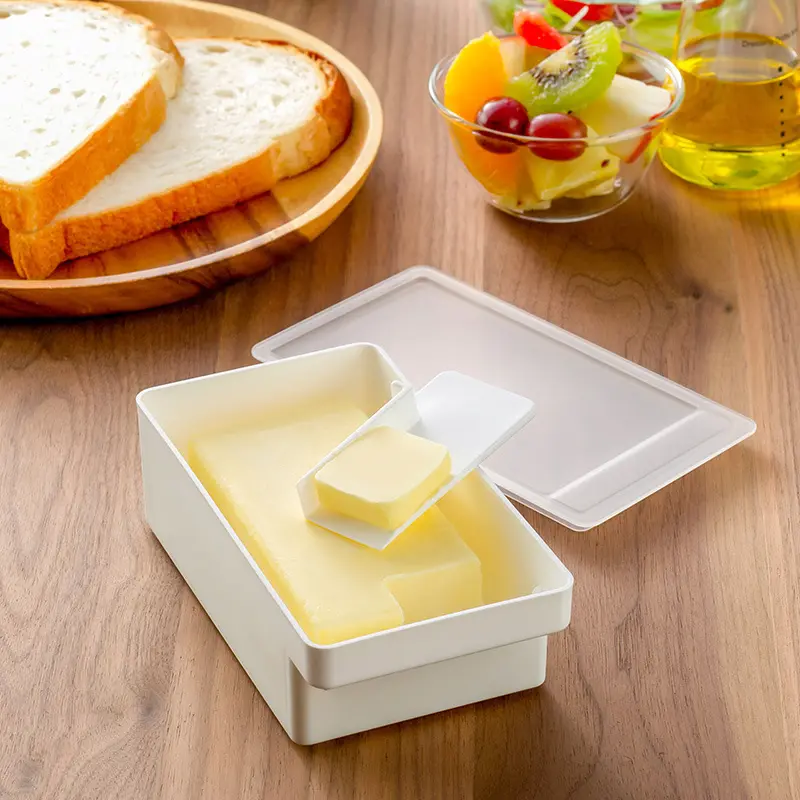 Butter Storage Container with Cutter Slicer, Refrigerator Fresh-Keeping Butter Keeper Box with Lid for Baking Toast