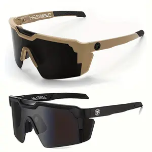 2pcs Luxury blue glasses for men and women, protective retro sports style fashion glasses, cycling glasses, sports glasses, fishing glasses, Halloween decorative glasses, cos glasses.