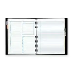 212 MAIN Hardcover Undated Daily Weekly Planner - Recycled Paper, Check-Boxes, Self-Labels, Task Tracking, 7AM-8:30PM Appt Scheduler, 9.25in x 7.25in, 192 Sheets, Black (REDA29C81)