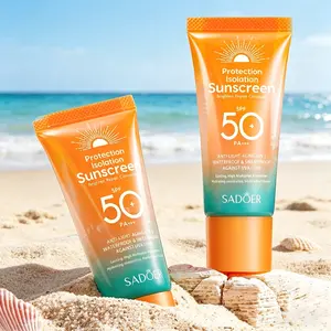 SADOER Waterproof SPF50+ Sunscreen Lotion UVA/UVB Protection Oil-Free Sun Cream for Face & Body Summer Must-Have Facial Skin Repair Facial Skin Repair Facial