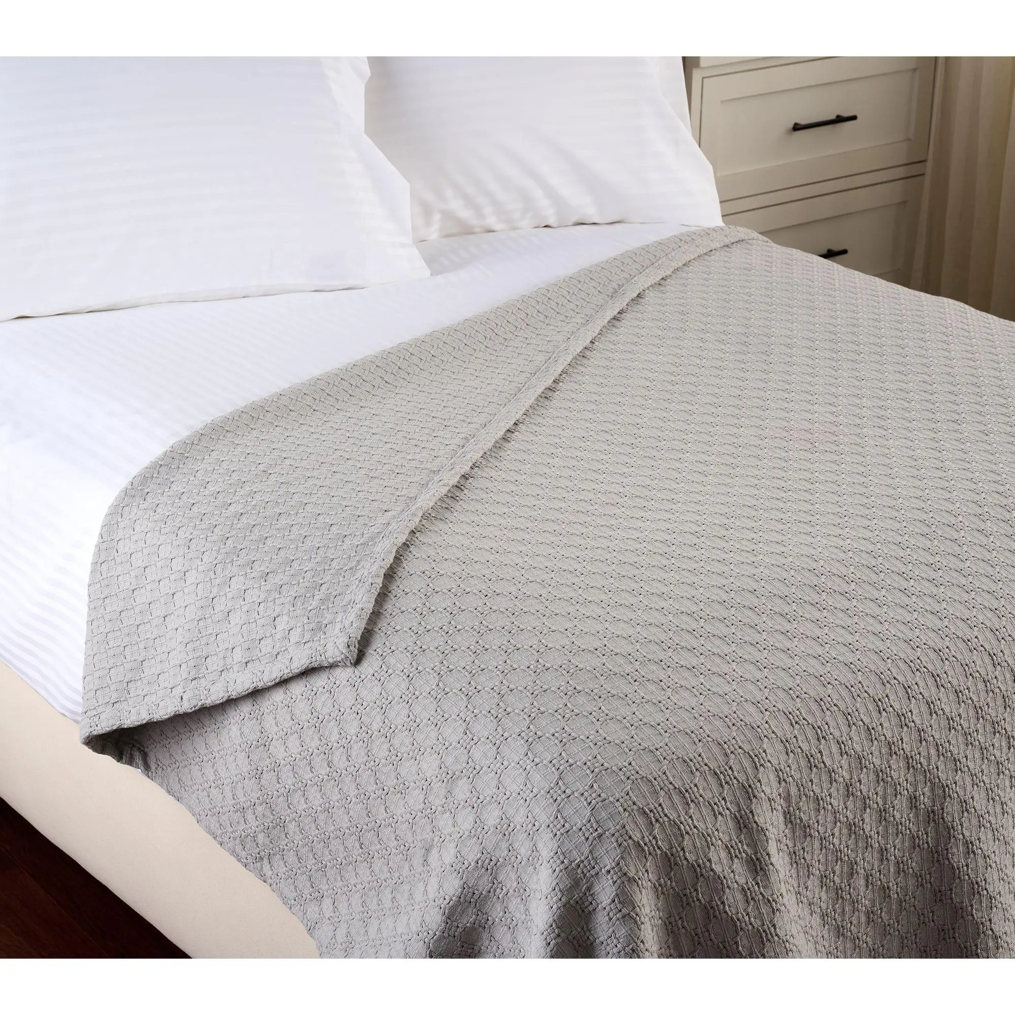 Northern Nights Basketweave Textured Blanket - King