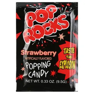 5x Pop Rocks Strawberry Fruity Candy - Exploding Candy Treats Sweet Snack Fun Party Favors 0.33oz