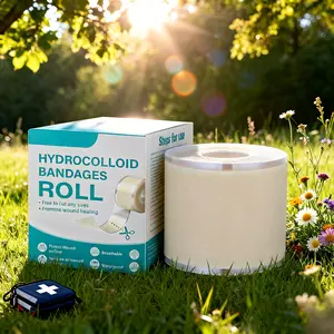 Hydrocolloid Roll Tape for Wound Care, Invisible Breathable Waterproof Adhesive For Post  Burns, Blisters,  Acne, and First Aid Kits,  DIY Size Shape First Aid Kit Available in 1.96" x 59" and 1.96" x 198.86"