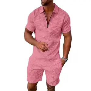 Pieces Summer Outfits for Men - Casual Short Sleeve Lapel Shirt and Drawstring Shorts Set for Vacation, Workout, and Daily Wear