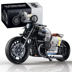 508 Pieces Racing Motorcycle Building Blocks Toy, Building Block Set, Desktop Decor, Collectible, Kids Puzzle, Creative Gift for Holidays