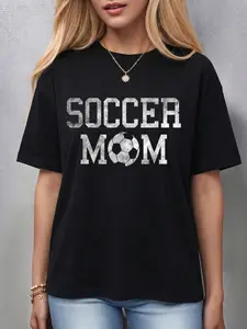 Retro Soccer Mom Shirt Soccer Mama Gift Sports Mom T-Shirt Women