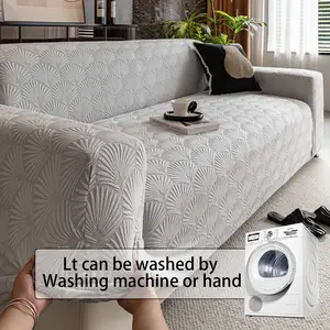 Comfortable Anti-Cat Scratch Sofa Cover, Reusable Non-Slip Couch Sheet, Washable Sofa Slipcover, Suitable for Fabric Living Room Decor All Seasons