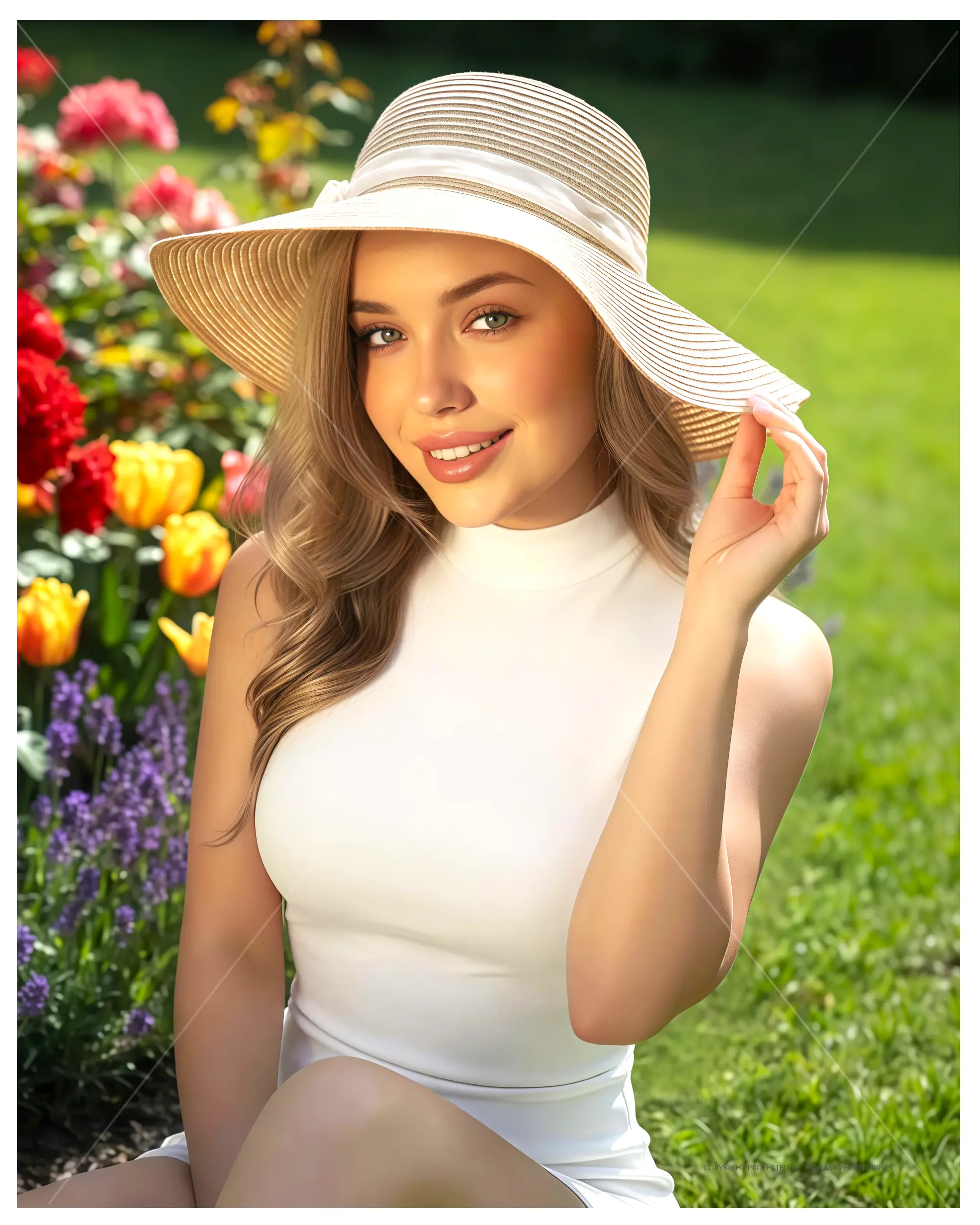 8x10 Photo Fine Art Print Photograph Semi-Gloss Woman Outdoor Portrait Model Artwork #95736