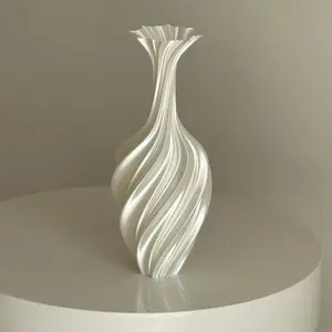 Spiral Design Vase, Modern Vase for Flower Arrangement, Vase Decoration for Home Living Room Bedroom Dining Room, Home Decor, Cosy Home Decoration, Ornaments