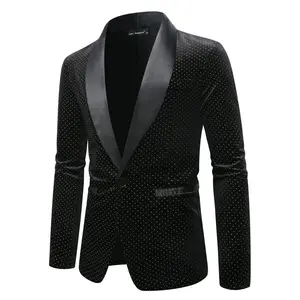 New autumn and winter styles of shiny disco men's suit jackets Menswear Long Sleeve Classic Reflective