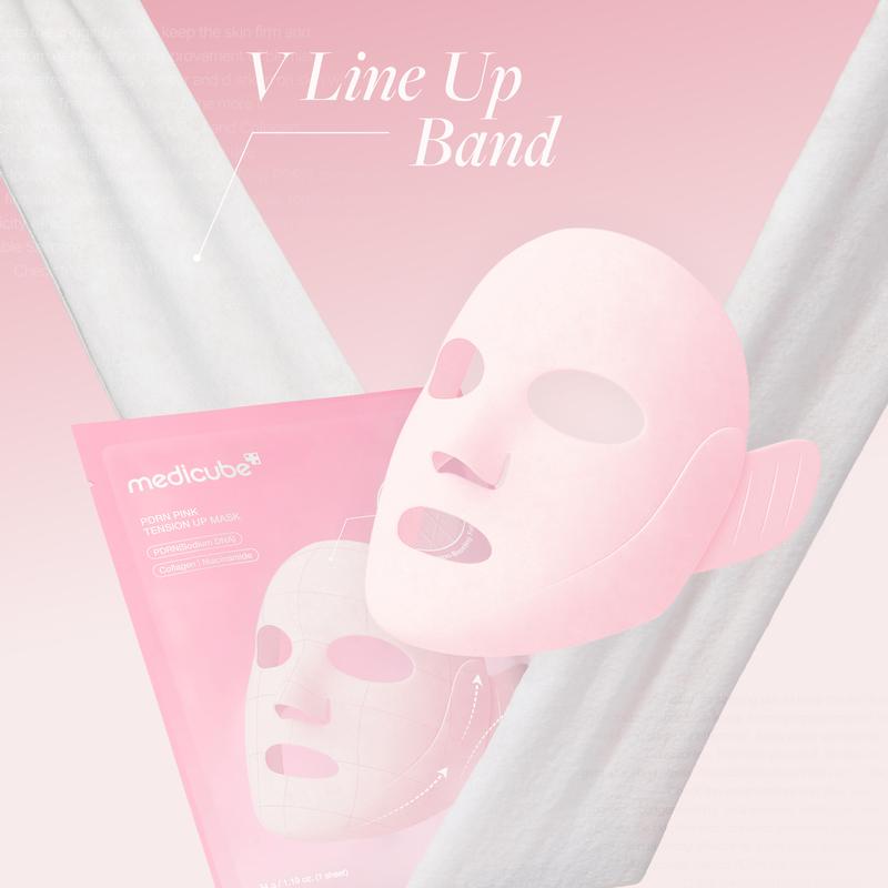 [NEW] [medicube] PDRN Pink Firming Care Mask | 3-Step Firming Care Mask with Ear Hooks for De-Puffing & Contoured Skin | 99% Salmon PDRN, NAD, Caffeine | K-Beauty, Korean Skincare V-Line Tightening Mask