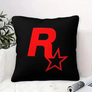 Gta Printed Throw Pillow with Insert, Square Shape Decorative Cushion, Comfortable Design for Home Decor, Romantic Gift for Him & Her