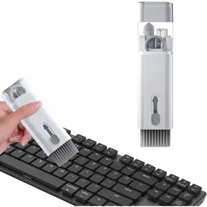 7 in 1 Laptop Cleaning Kit Keyboard Cleaner, Screen Cleaning Brush Tool, Tools Kit Corner Gap Duster Keycap Puller(Color:Grey)