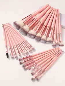30PCS Premium Rose Gold Makeup Brushes Set Gift Soft Fluffy No Shedding Build Your Own Kit For Beginners & Makeup Lovers Daily Travel Party With Silicone Brush Cleaner Beauty Blender Bow Headband