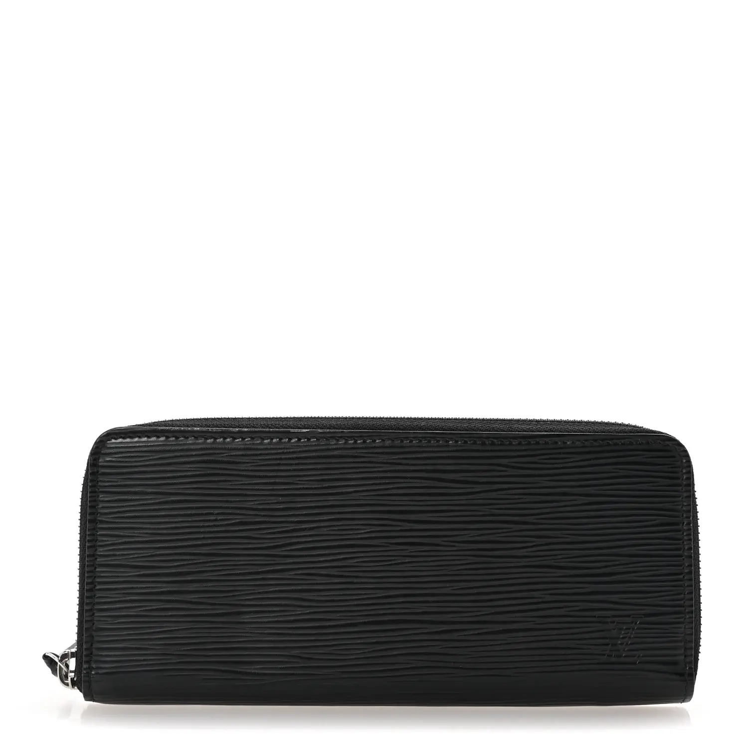 Pre-owned Louis Vuitton Leather Small Leather Goods Epi Clemence Wallet Black