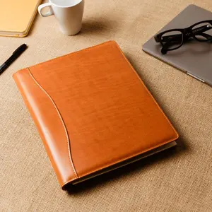 Marshall Leather Legal Padfolio Whiskey Cognac Rugged Design for Clarity of Mind and Timeless Presence
