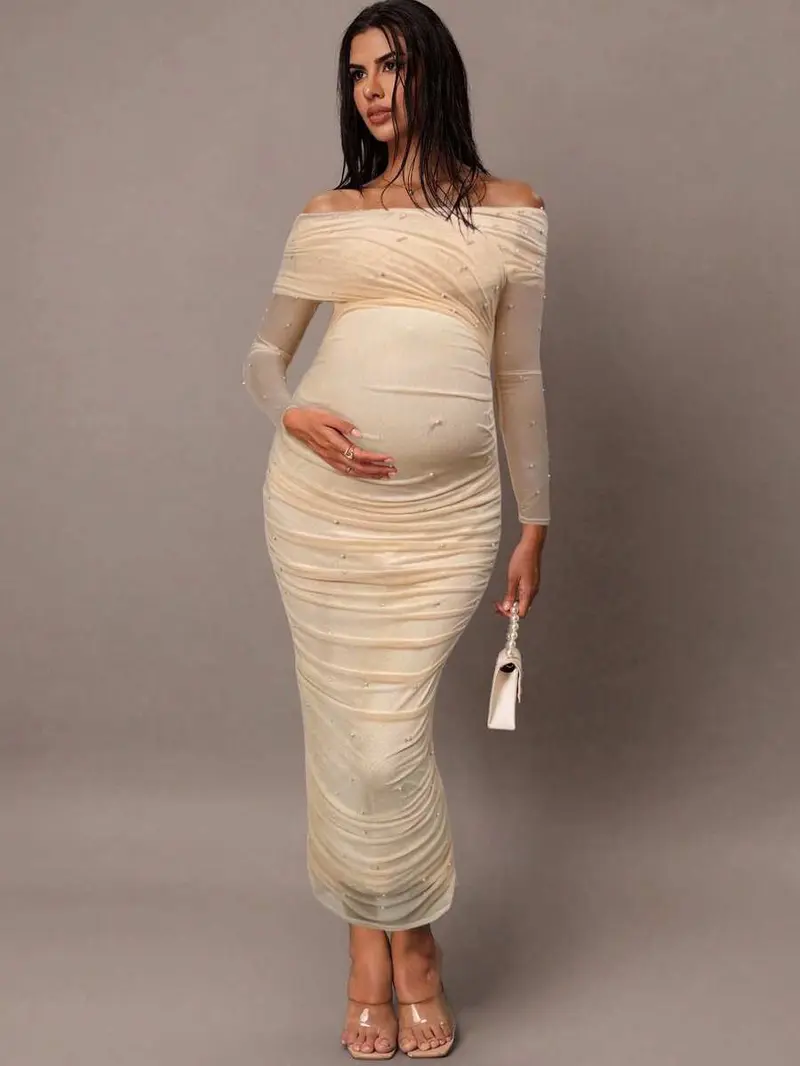 blue maternity dress - TikTok Shop