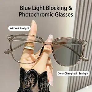 Player's Club DRY Photochromic Blue Light Glasses - Auto Color Changing for Daily & Gaming Use High Quality Eyewear High Quality Eyeglasses Rimless Shades
