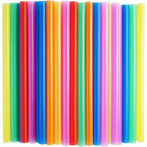 100 Pcs Colorful Disposable Wide-mouthed Jumbo Large Smoothie Straws