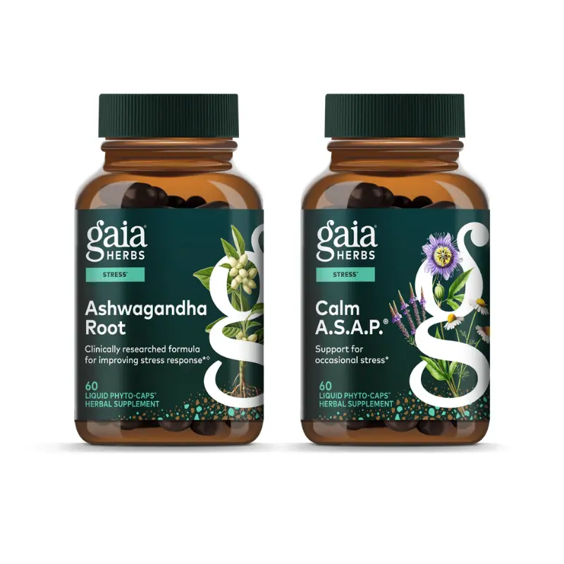 Gaia Herbs Calm A.S.A.P + Ashwagandha Root Wellness virtual Bundle Gaia Herbs Calm A.S.A.P + Ashwagandha Root Wellness virtual Bundle