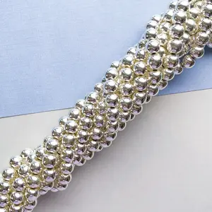 8mm Silver Hematite Rounds Strand