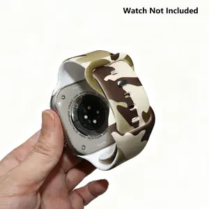 Tactical Camo Band For Apple Watch Ultra 3/2/1, Soft Silicone Sport Bracelet for Men, Smart Watch Strap, Simple Secure Butterfly Clip Strap for Apple Watch Series 11/10/9-1, Compatible with 42/44/45/46/49mm, Tactica Outdoor, Watch Not Included