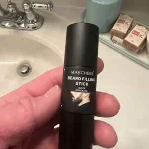 Men's Mustache Filling Pencil Stick & Brush Set, Waterproof Long-Lasting Natural Makeup, 4 Colors Beard and Hair Cosmetics, Coverage