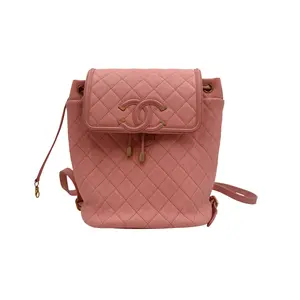 Pre-owned CHANEL leather Backpacks Quilted Caviar CC Filigree Backpack 2019 27897010 (JMG00254)