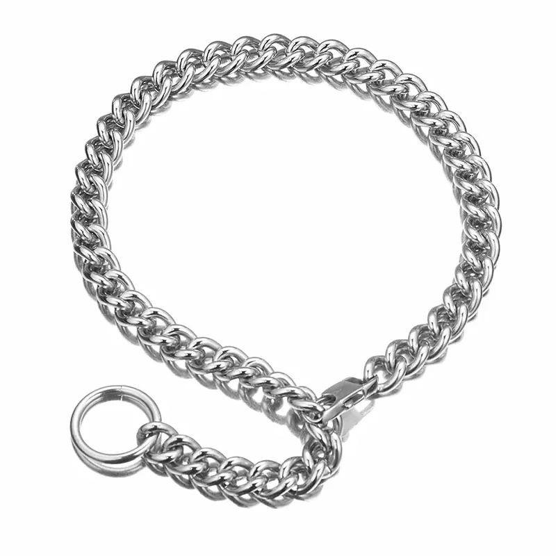 Women's Gothic Punk Style Choker Cuban Chain Necklace With Tail for Her Daily Wear, Gargantilla Gótica Punk Collar De Cadena Cubana