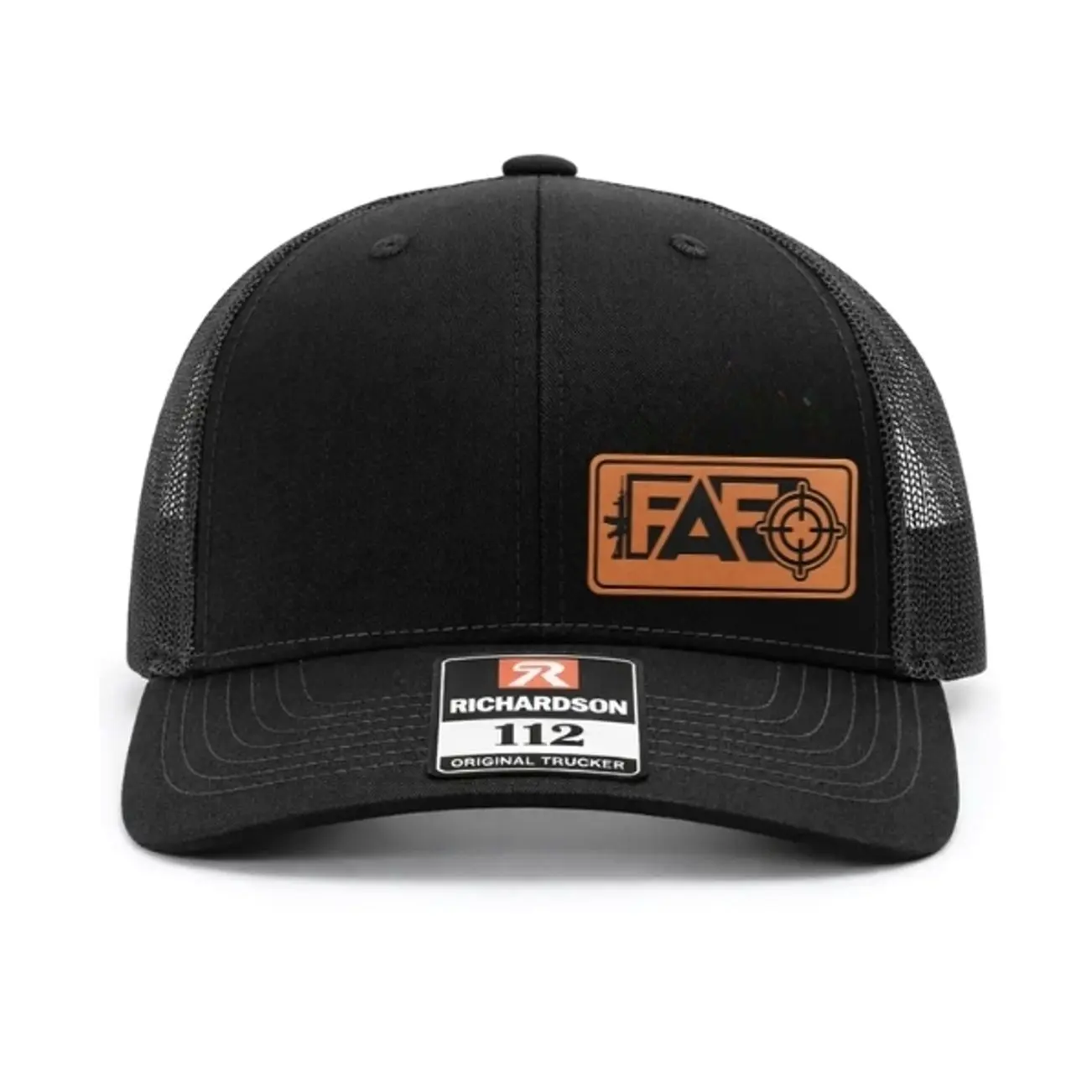 F Around And Find Out FAFO Flag Leather Patch Hat | Funny Statement Cap | Leather Patch Richardson 112 Hat | Black Mesh Snapback | Outdoor Range Hat | Hunting Shooting Cap | Adjustable Baseball Hat | Gift for Men | Tactical Lifestyle Cap