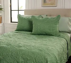 Home Reflections Embroidered Coverlet & Sham Set - Twin